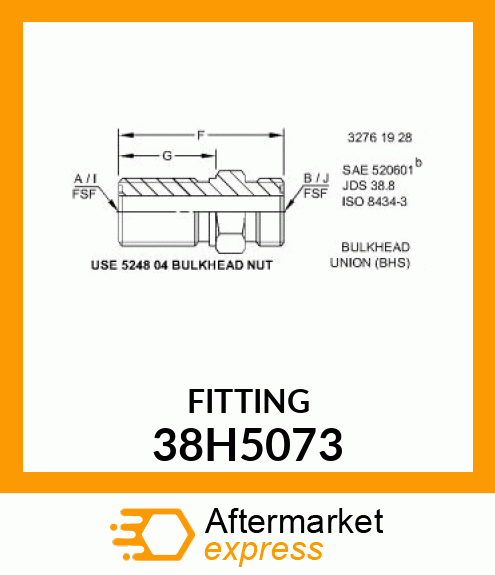 BULKHEAD UNION,(BHS) 38H5073