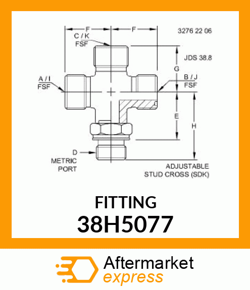 ADJ STUD CROSS (SDK), ORFS 38H5077