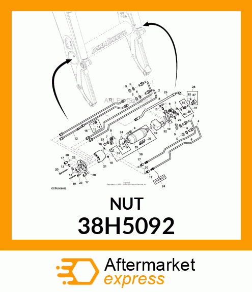 BULKHEAD LOCKNUT (BHLN) ORFS 38H5092