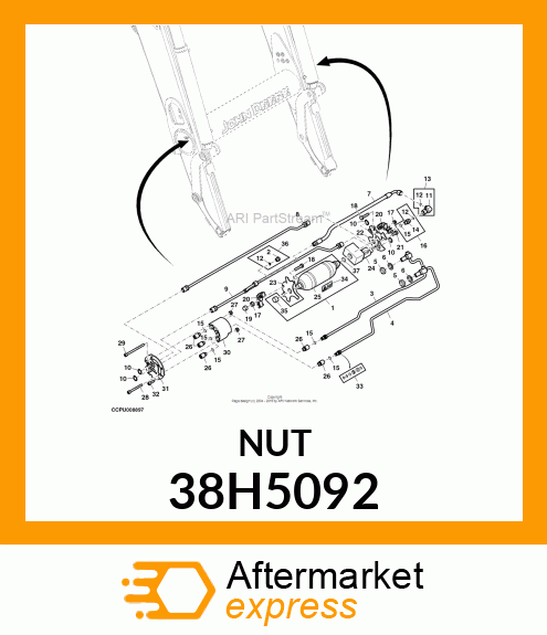 BULKHEAD LOCKNUT (BHLN) ORFS 38H5092