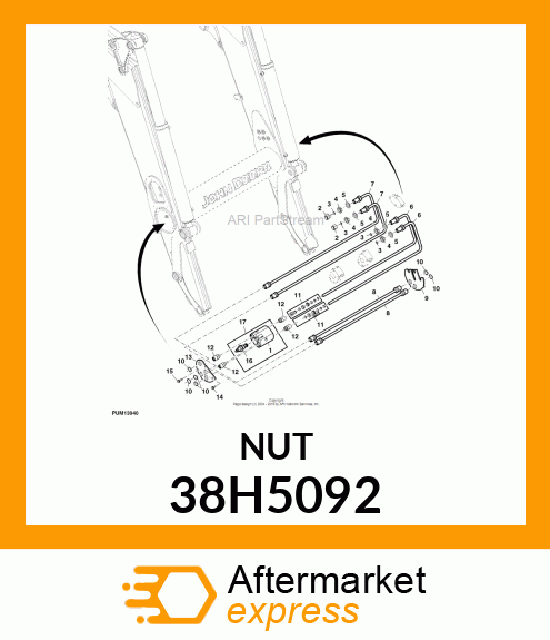 BULKHEAD LOCKNUT (BHLN) ORFS 38H5092