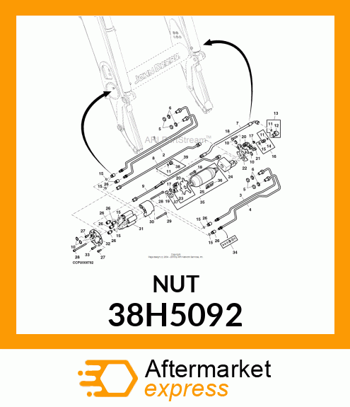 BULKHEAD LOCKNUT (BHLN) ORFS 38H5092