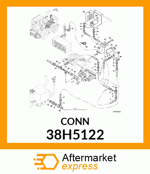 SWIVEL RUN TEE (SWRT), ORFS 38H5122