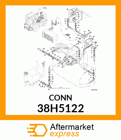 SWIVEL RUN TEE (SWRT), ORFS 38H5122