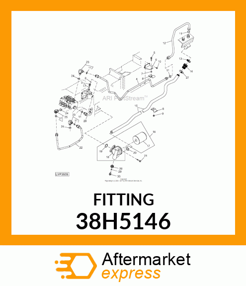 45 DEG ADJ STUD ELBOW (SDE45), ORFS 38H5146