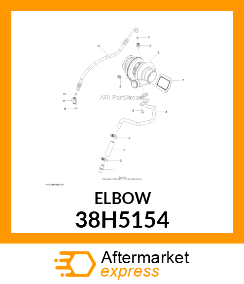 45 DEG ADJ STUD ELBOW (SDE45), ORFS 38H5154