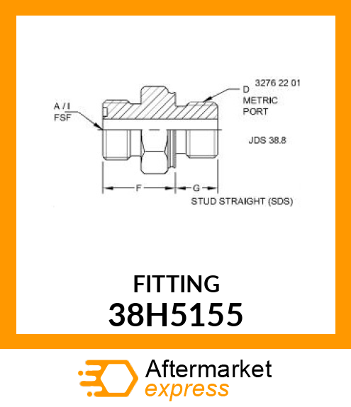 STUD STRAIGHT (SDS), ORFS 38H5155