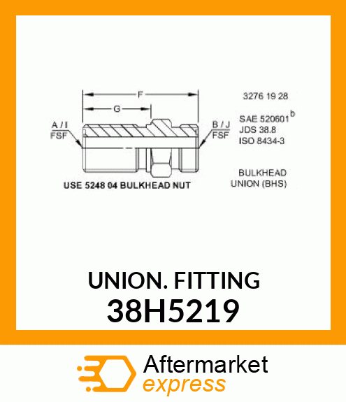 BULKHEAD UNION,(BHS) 38H5219