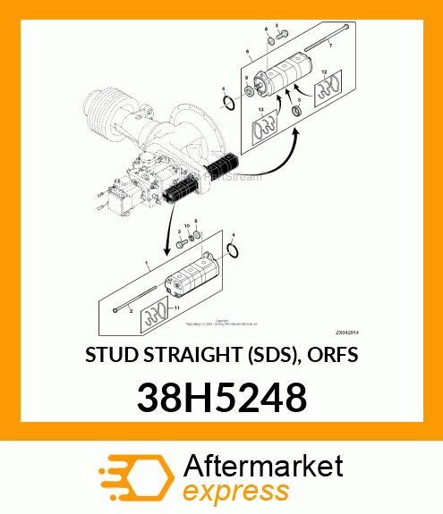 STUD STRAIGHT (SDS), ORFS 38H5248