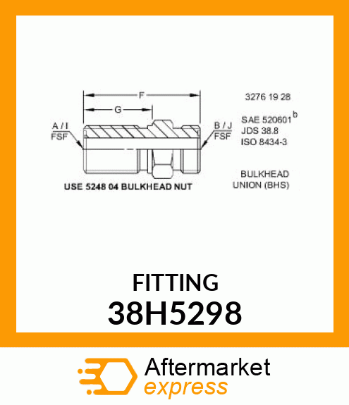 BULKHEAD UNION,(BHS) 38H5298