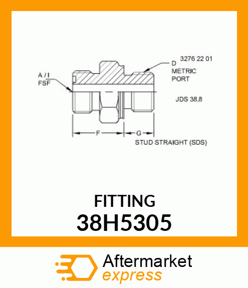 STUD STRAIGHT (SDS), ORFS 38H5305