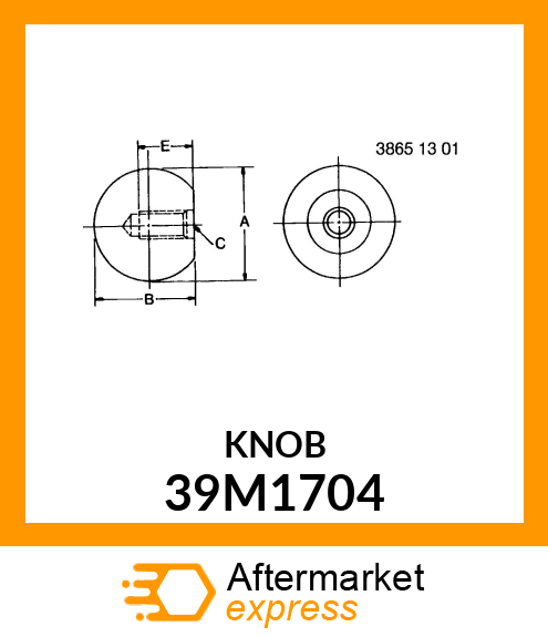 KNOB, METRIC, SPHERICAL, THREADED 39M1704