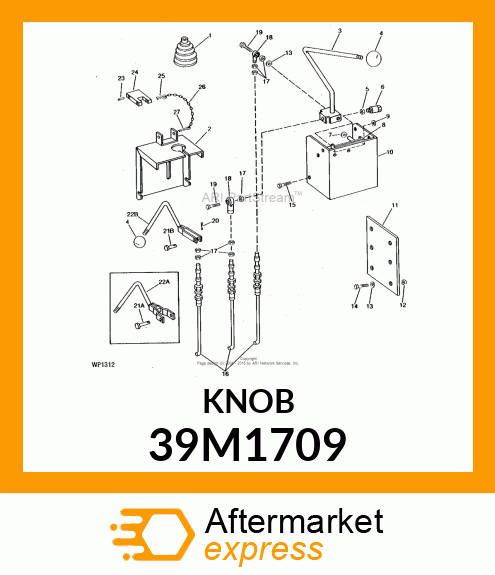 KNOB, METRIC, SPHERICAL, THREADED 39M1709