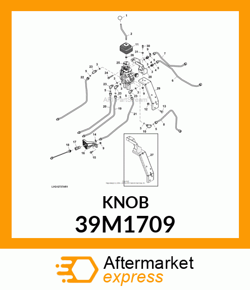 KNOB, METRIC, SPHERICAL, THREADED 39M1709