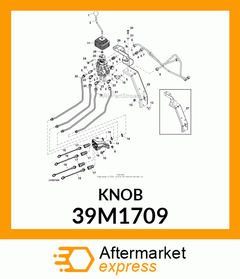 KNOB, METRIC, SPHERICAL, THREADED 39M1709