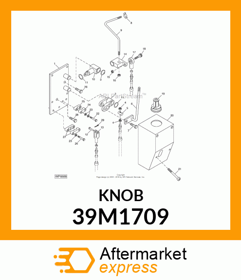 KNOB, METRIC, SPHERICAL, THREADED 39M1709