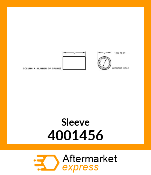 SLEEVE, SAE C 4001456