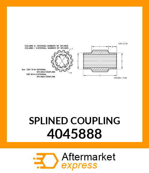 SPLINED COUPLING 4045888