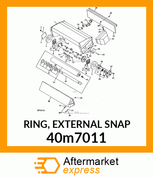 RING, EXTERNAL SNAP 40m7011