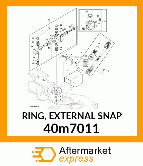 RING, EXTERNAL SNAP 40m7011