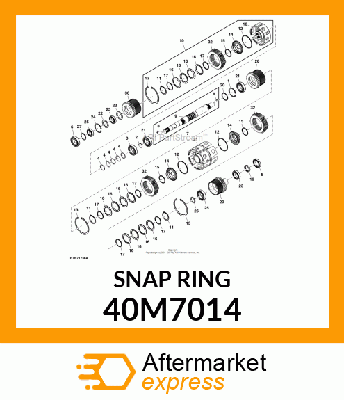 RING, EXTERNAL SNAP 40M7014