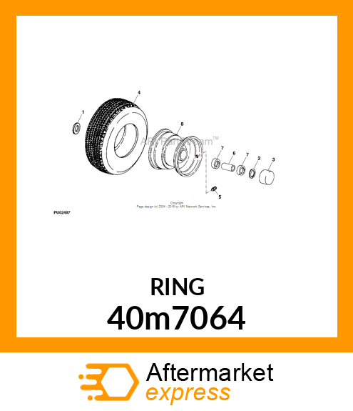 RING, EXTERNAL SNAP 40m7064