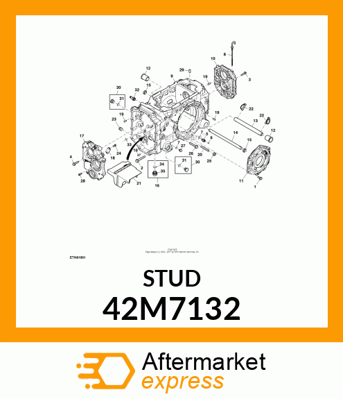 STUD, METRIC STRAIGHT 42M7132