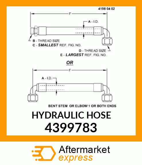 HYDRAULIC HOSE 4399783