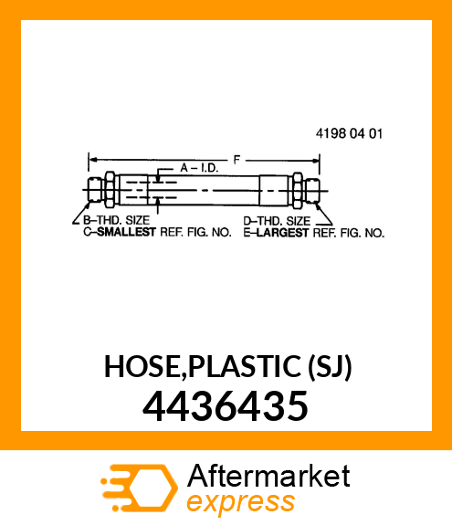 HOSE,PLASTIC (SJ) 4436435