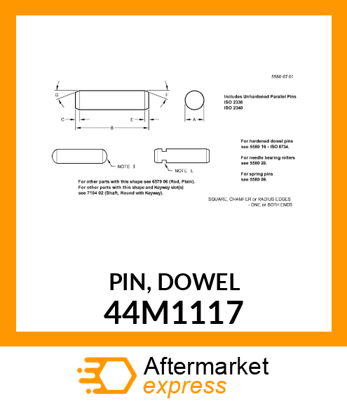 PIN, DOWEL 44M1117