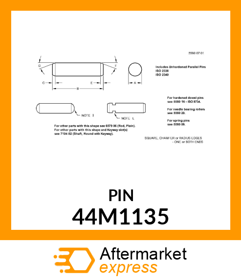 PIN, DOWEL 44M1135