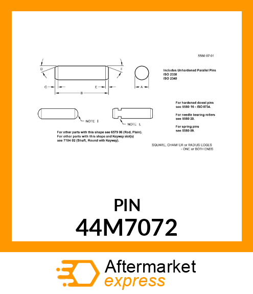 PIN, DOWEL 44M7072