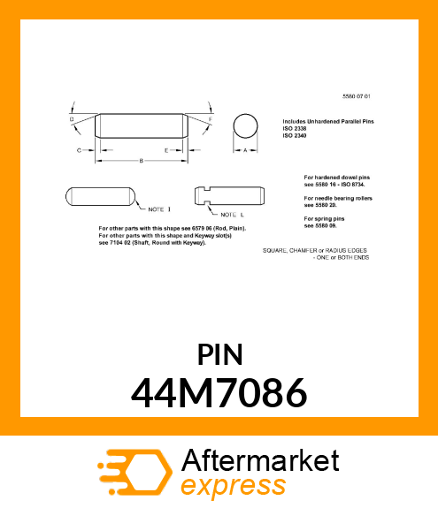 PIN, DOWEL 44M7086