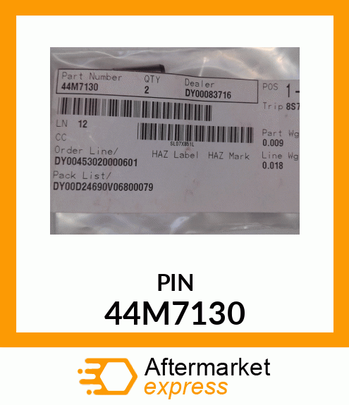 PIN, DOWEL 44M7130