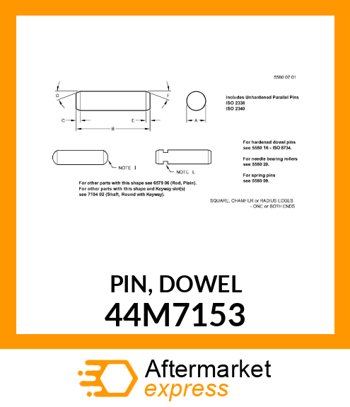 PIN, DOWEL 44M7153