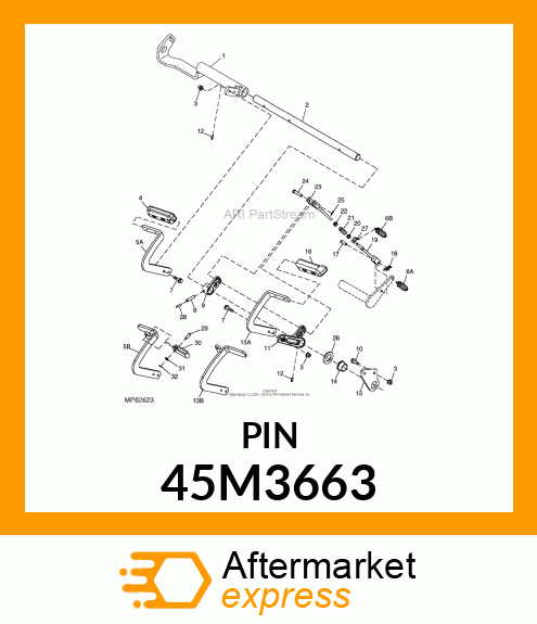 PIN, DRILLED, SAE CLEVIS HEAD 45M3663