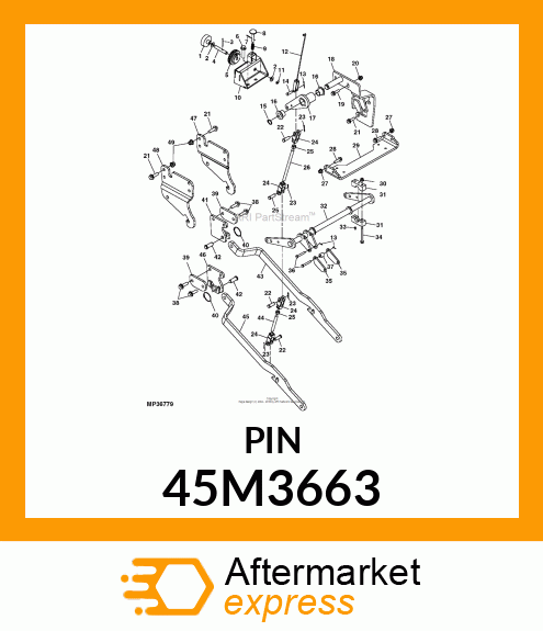 PIN, DRILLED, SAE CLEVIS HEAD 45M3663