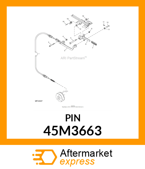 PIN, DRILLED, SAE CLEVIS HEAD 45M3663