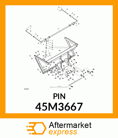 PIN, DRILLED, SAE CLEVIS HEAD 45M3667