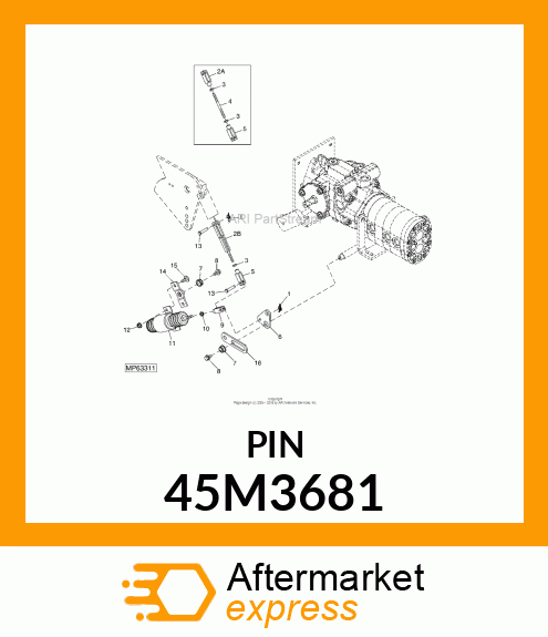 PIN, DRILLED, CLEVIS HEAD 45M3681