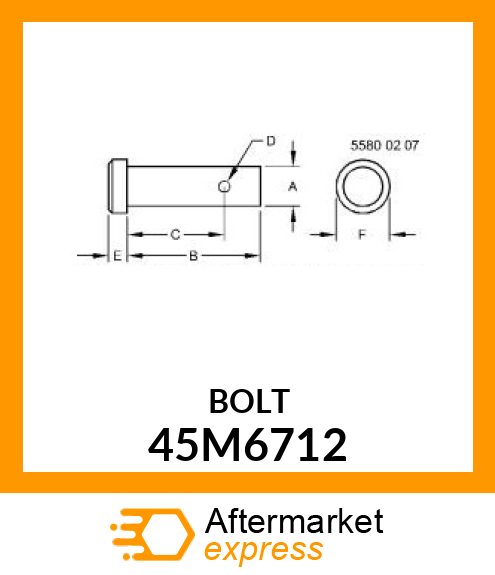 PIN, DRILLED, SAE CLEVIS HEAD 45M6712