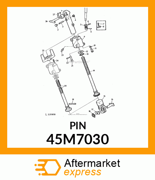 PIN, DRILLED, SAE CLEVIS HEAD 45M7030