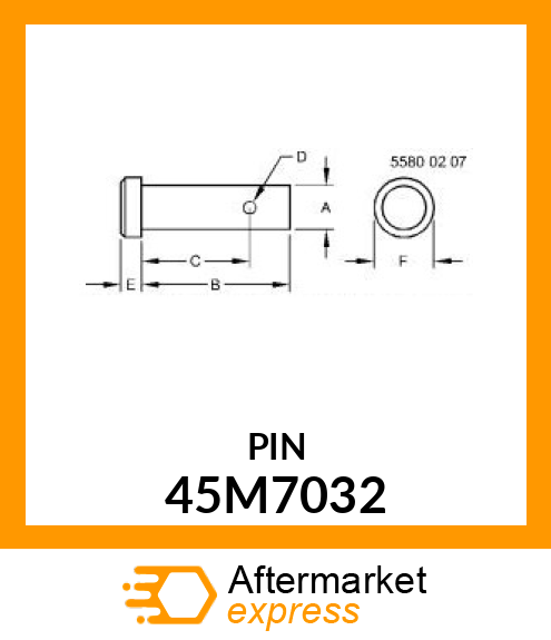 PIN, DRILLED, SAE CLEVIS HEAD 45M7032