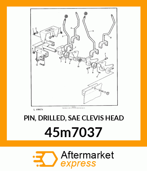 PIN, DRILLED, SAE CLEVIS HEAD 45m7037