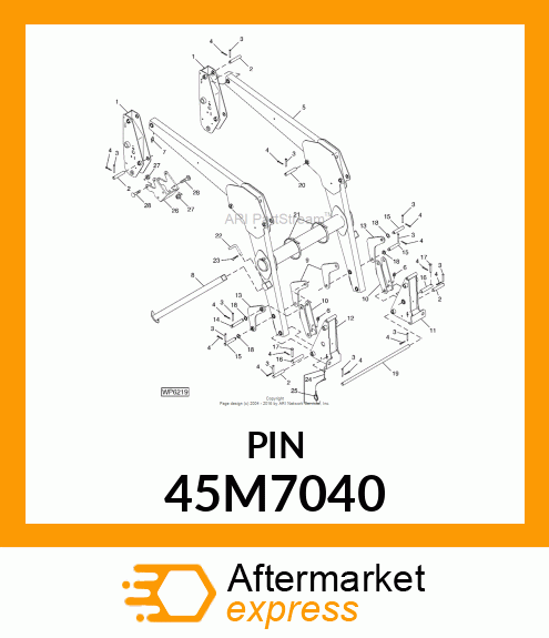 PIN, DRILLED, SAE CLEVIS HEAD 45M7040