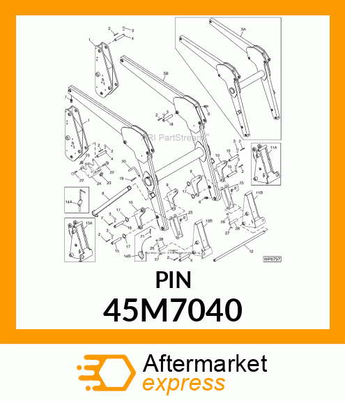 PIN, DRILLED, SAE CLEVIS HEAD 45M7040