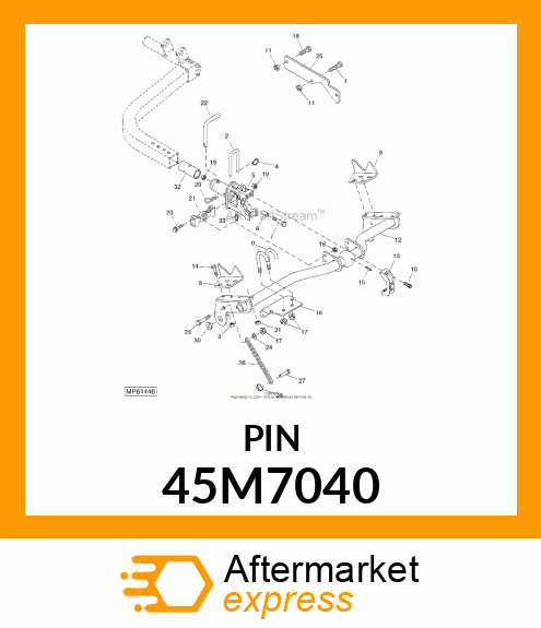 PIN, DRILLED, SAE CLEVIS HEAD 45M7040