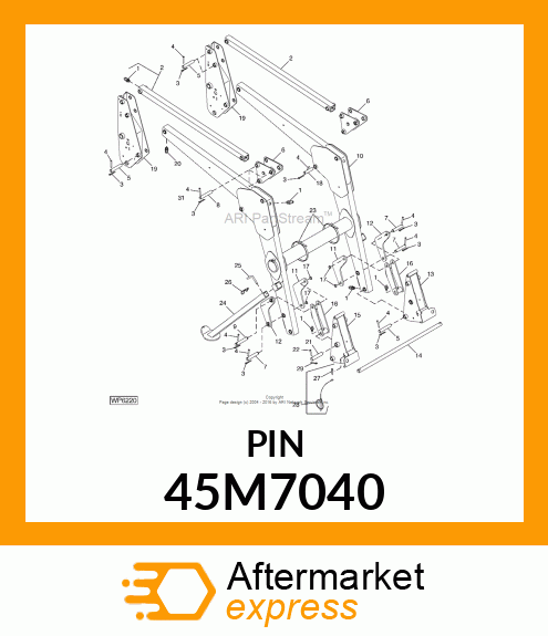 PIN, DRILLED, SAE CLEVIS HEAD 45M7040