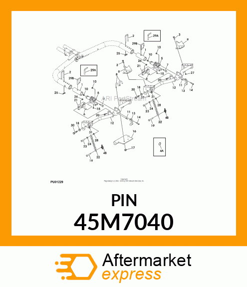 PIN, DRILLED, SAE CLEVIS HEAD 45M7040