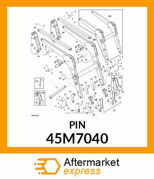 PIN, DRILLED, SAE CLEVIS HEAD 45M7040